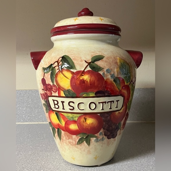 Nonni’s Kitchen Vintage Tuscan Hand Painted Ceramic Italian Cookie
